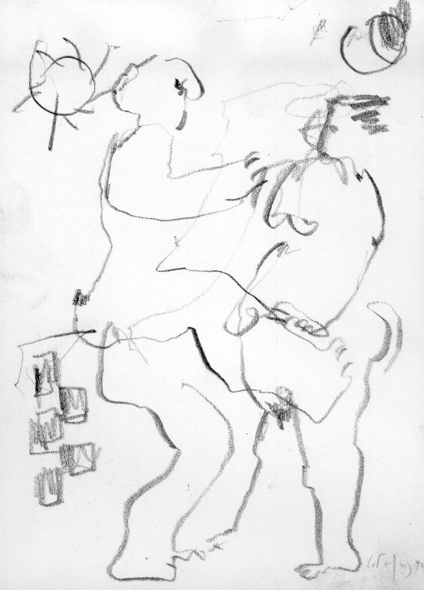 sketch, pencil on paper